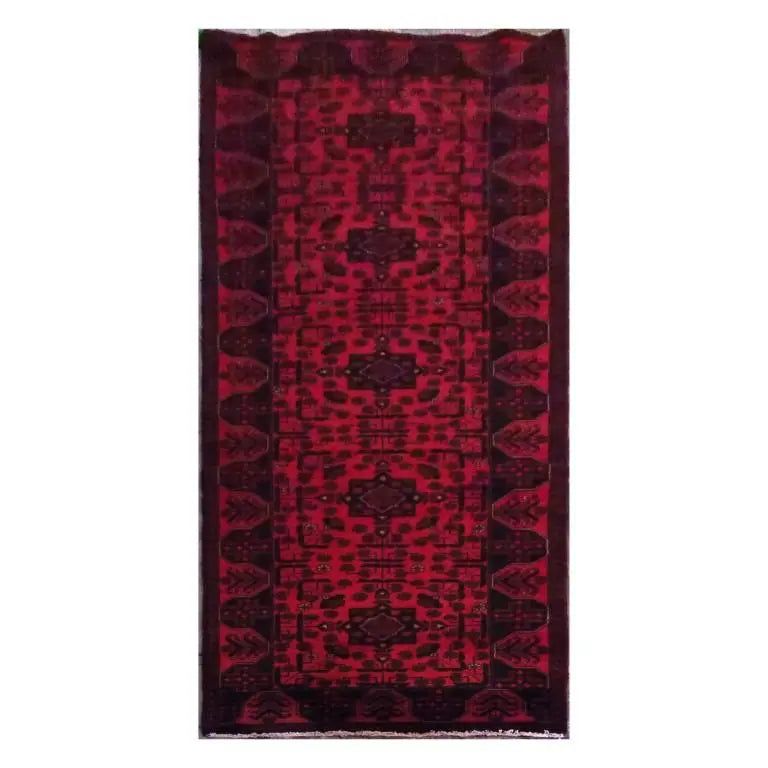 One Of The Kind Afghani Khotan Rug 9'8" x 2'9"